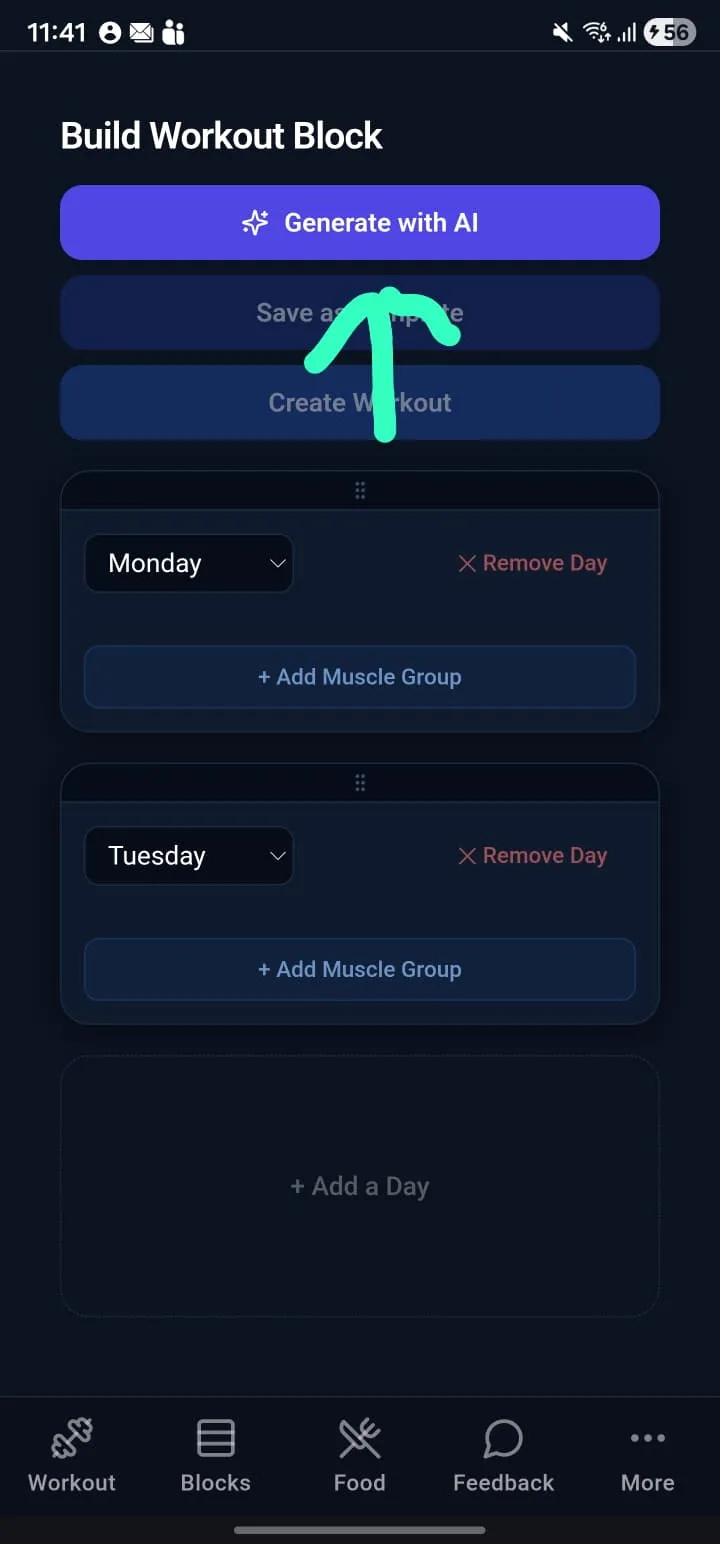 Block Builder mit AI